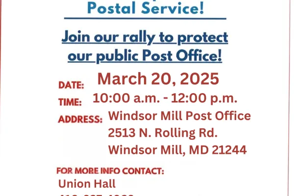 Hands off our public post office flyer