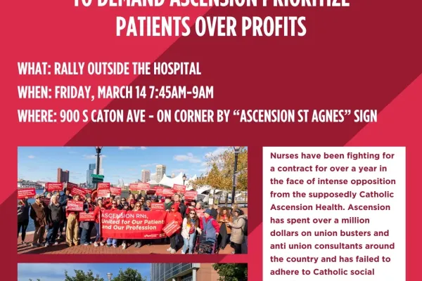 St. Agnes Nurses Rally Flyer