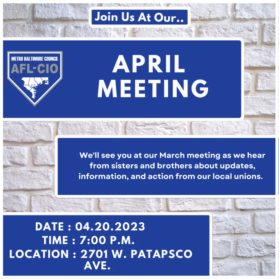 April Meeting Notice